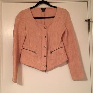 Tweed, blush pink, blazer